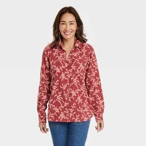 Knox Rose Button Down Boho Long Sleeve Top
